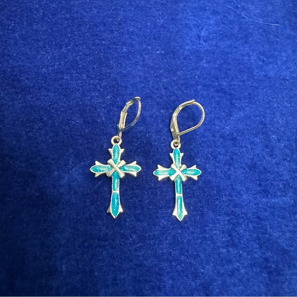 Catholic cross earring